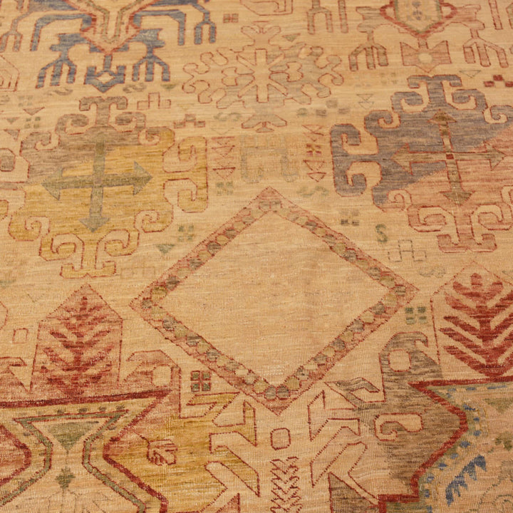 Yellow Zameen Transitional Wool Rug - 11'11" x 15'6"