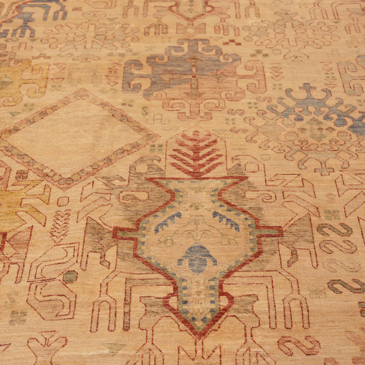 Yellow Zameen Transitional Wool Rug - 11'11" x 15'6"