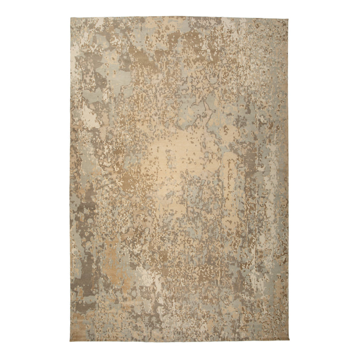 Tibetan Contemporary Wool Silk Blend Rug - 13' x 18'