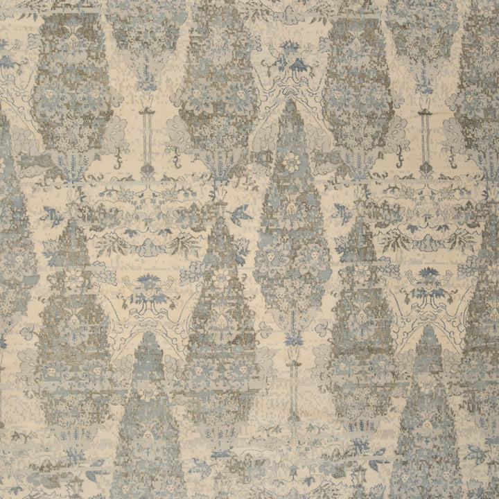 Tibetan Contemporary Wool Silk Blend Rug - 13' x 18'