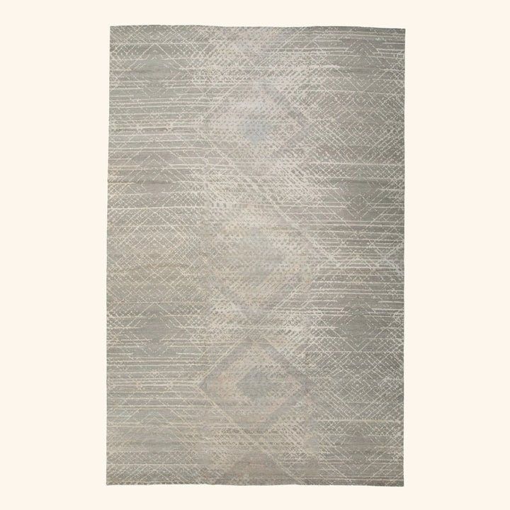 Tibetan Contemporary Wool Silk Blend Rug - 13' x 18'