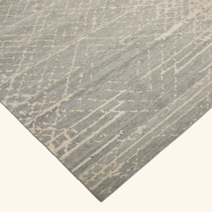 Tibetan Contemporary Wool Silk Blend Rug - 13' x 18'