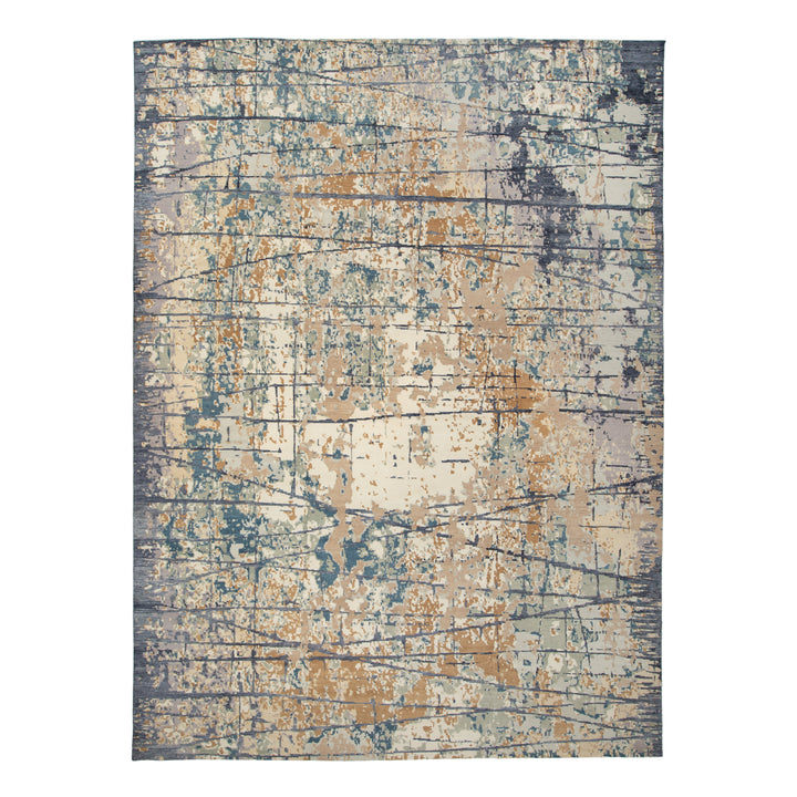 Tibetan Contemporary Wool Silk Blend Rug - 13' x 18'