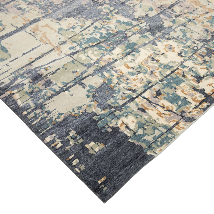 Tibetan Contemporary Wool Silk Blend Rug - 13' x 18'