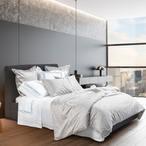 Enna Duvet & Sham Grey/Light Blue / Pillow Sham / Standard - hover