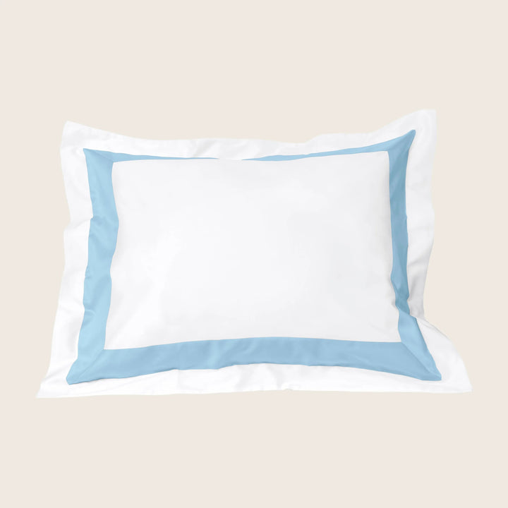 Aida Duvet & Sham, White/Cerulean Blue Pillow Sham / Standard
