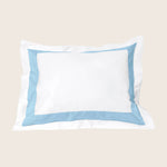 Aida Duvet & Sham, White/Cerulean Blue Pillow Sham / Standard