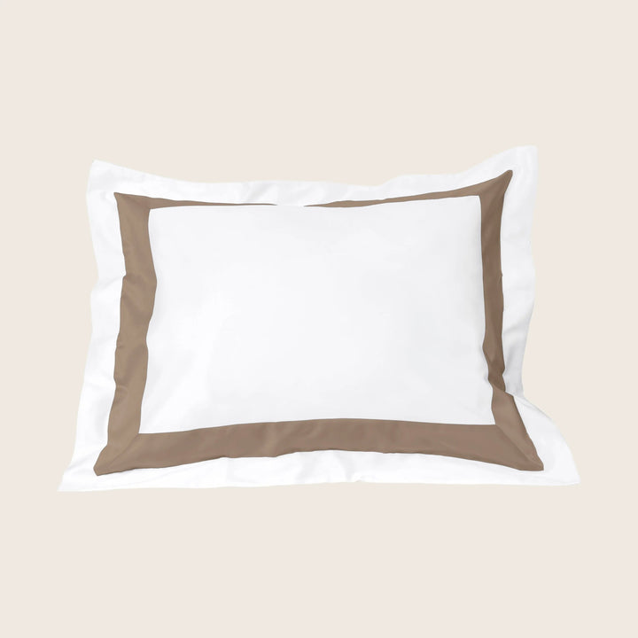 Aida Duvet & Sham, White/Brown Pillow Sham / Standard