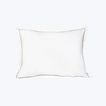 Luce Duvet & Sham, White/Brown Pillow Sham / Standard