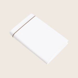 Luce Duvet & Sham, White/Brown Pillow Sham / Standard - hover