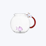 Ichendorf Tabby Cat Jug, Pink Fish & White Cat with Amber Tail