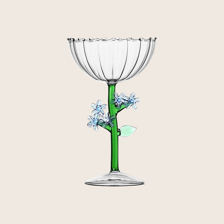 Ichendorf Botanica Champagne Bowl Light Blue Flower