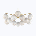 Orion Round Chandelier Burnished Brass