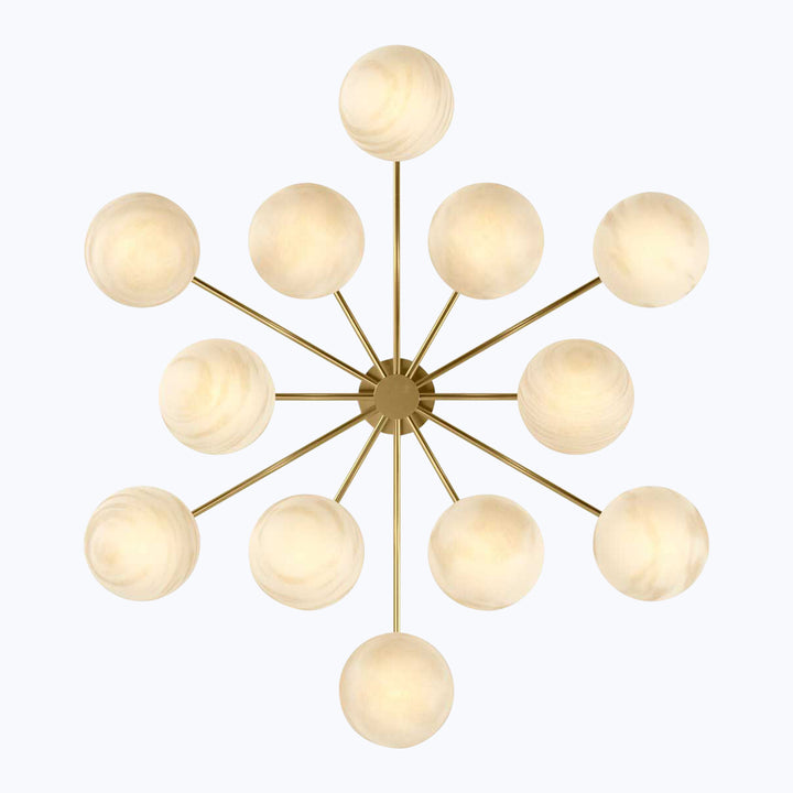 Orion Round Chandelier Burnished Brass