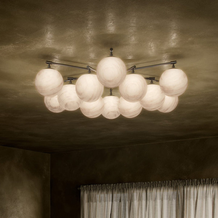 Orion Round Chandelier Black Gunmetal