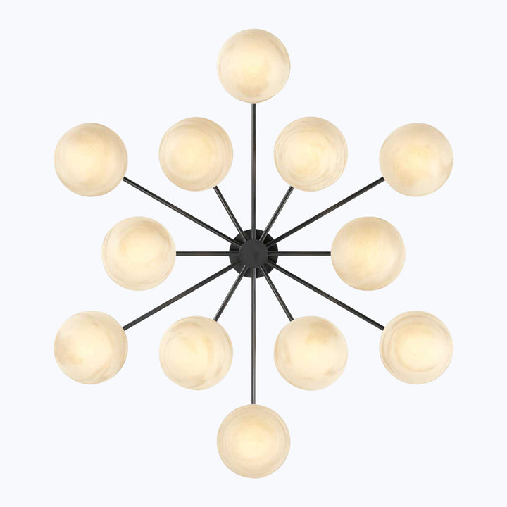 Orion Round Chandelier Black Gunmetal