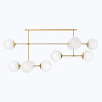 Armstrong Linear Chandelier Burnished Brass / Opal Matte Glass