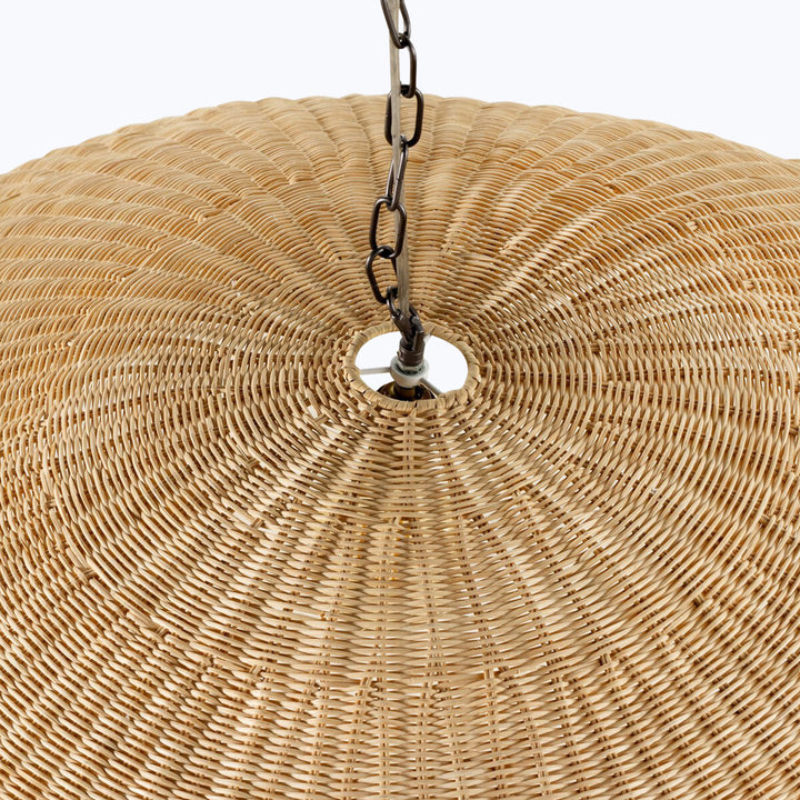 Overscale Woven Rattan Pendant