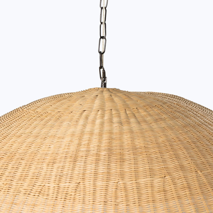 Overscale Woven Rattan Pendant