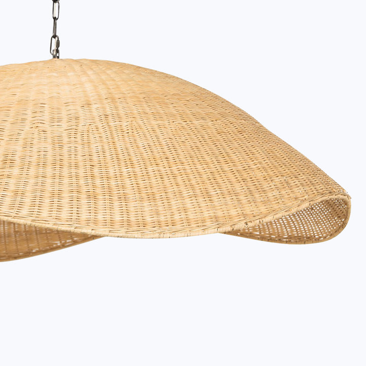 Overscale Woven Rattan Pendant