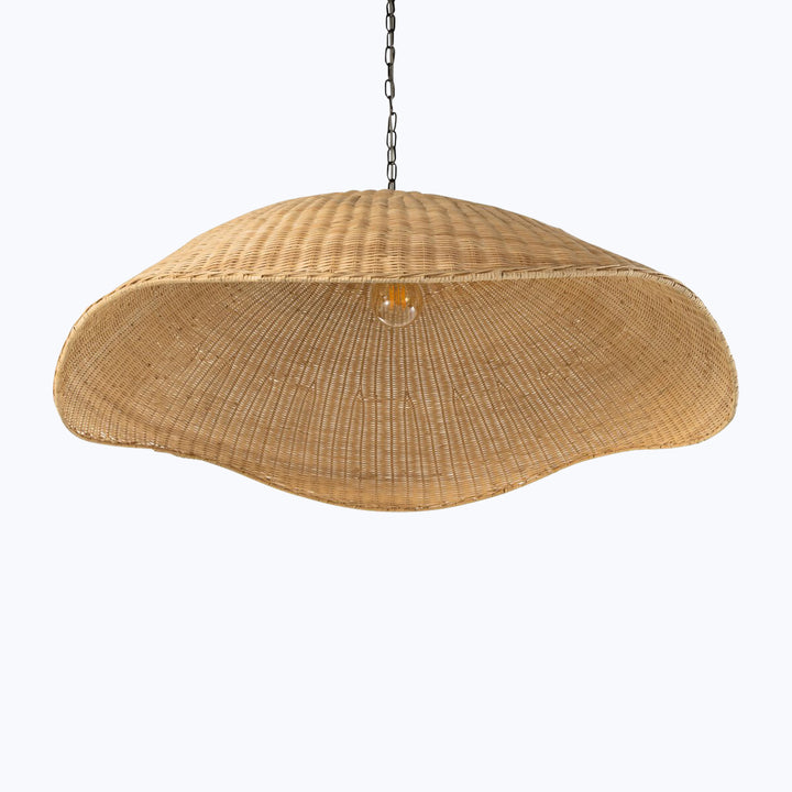 Overscale Woven Rattan Pendant