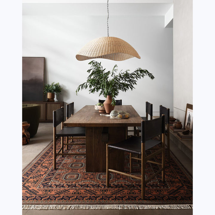Overscale Woven Rattan Pendant