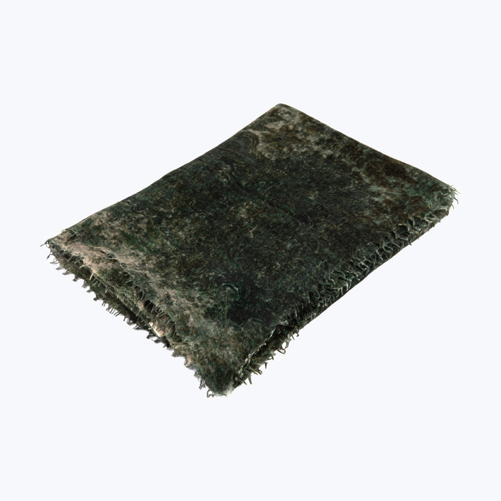 Souffle Semi Felted Print Cashmere Throw Flower/Horn & Conifer