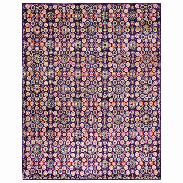 Purple Alchemy Transitional Silk Rug - 8'1" x 10'4"