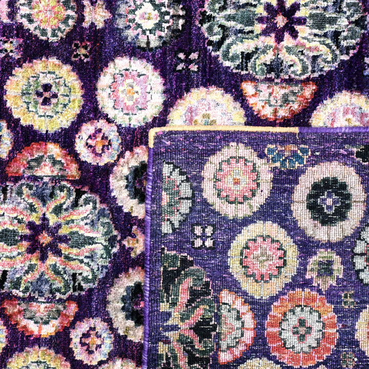 Purple Alchemy Transitional Silk Rug - 8'1" x 10'4"