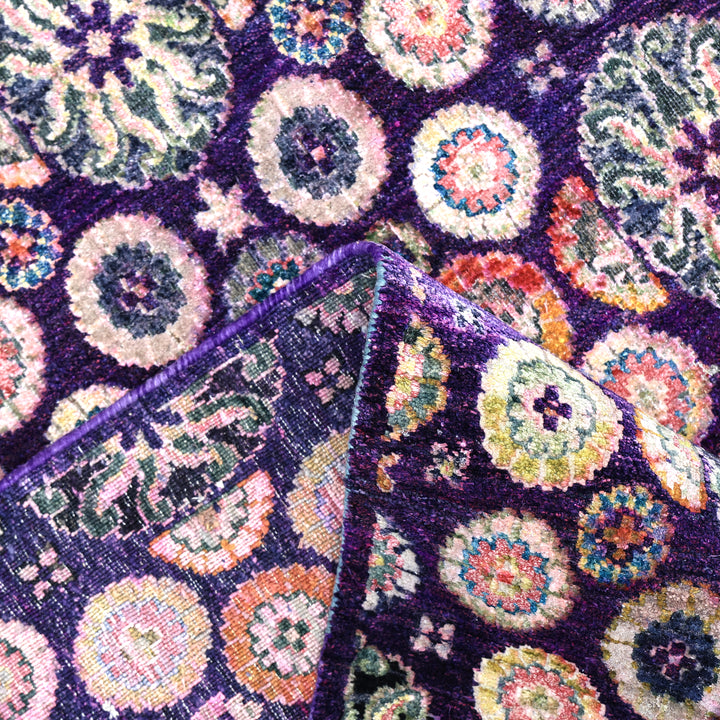 Purple Alchemy Transitional Silk Rug - 8'1" x 10'4"