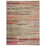 Pink Alchemy Contemporary Silk Wool Blend Rug - 9'10" x 13'7"