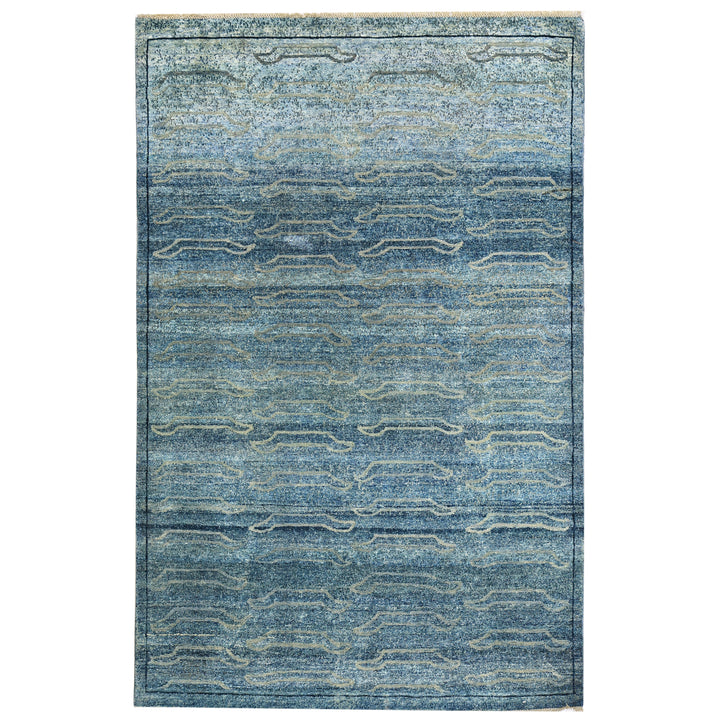 Blue Alchemy Textured Wool Rug - 3'11" x 6'4"
