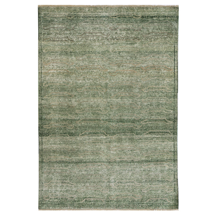 Green Alchemy Textured Wool Rug - 4'1" x 6'