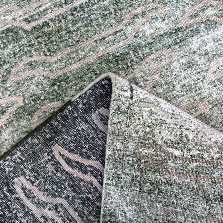 Green Alchemy Textured Wool Rug - 4'1" x 6'