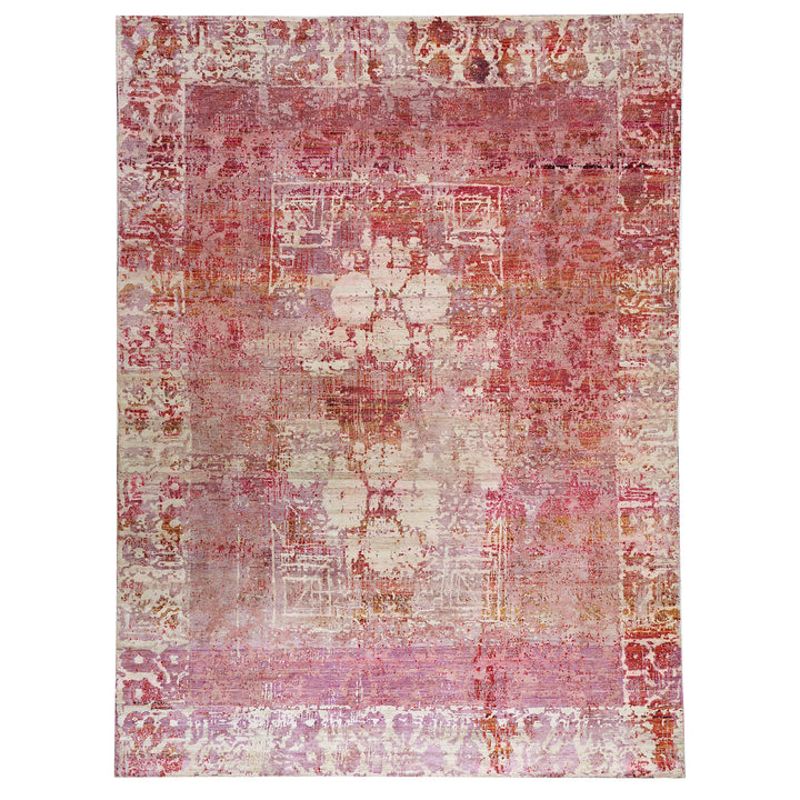 Pink Alchemy Transitional Silk Rug - 9' x 12'5"