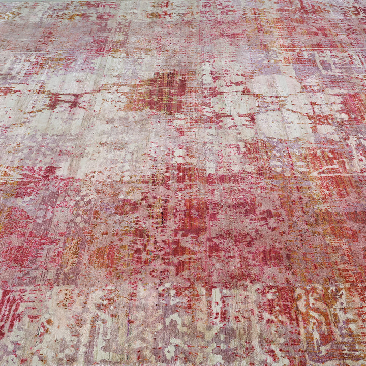Pink Alchemy Transitional Silk Rug - 9' x 12'5"