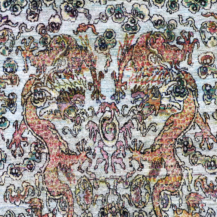 Grey Alchemy Transitional Silk Rug - 8'10" x 12'7"