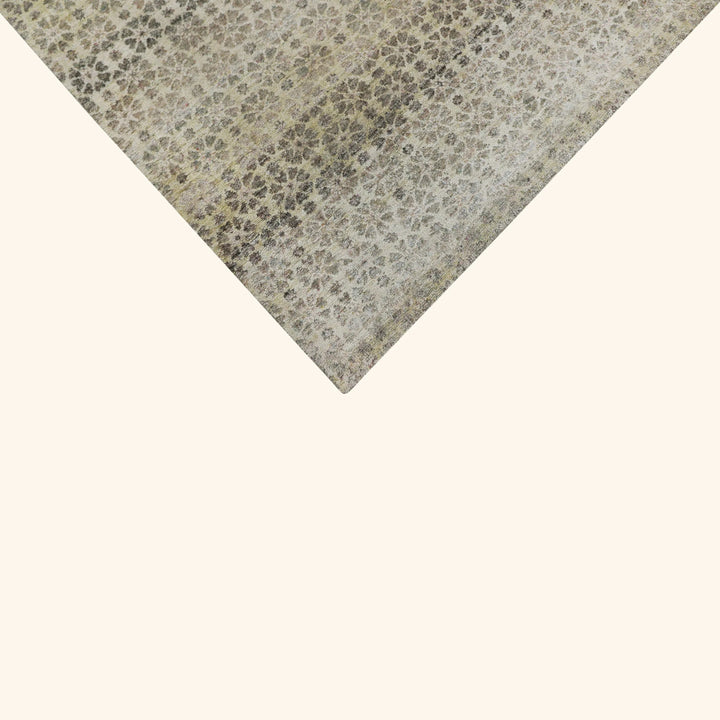 Beige Transitional Silk Rug - 8' x 10'