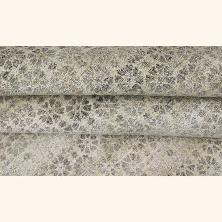 Beige Transitional Silk Rug - 8' x 10'