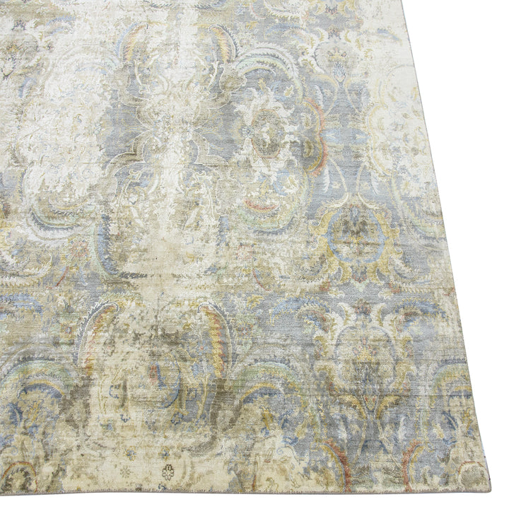 Multicolored Traditional Silk Rug - 6' x 9'