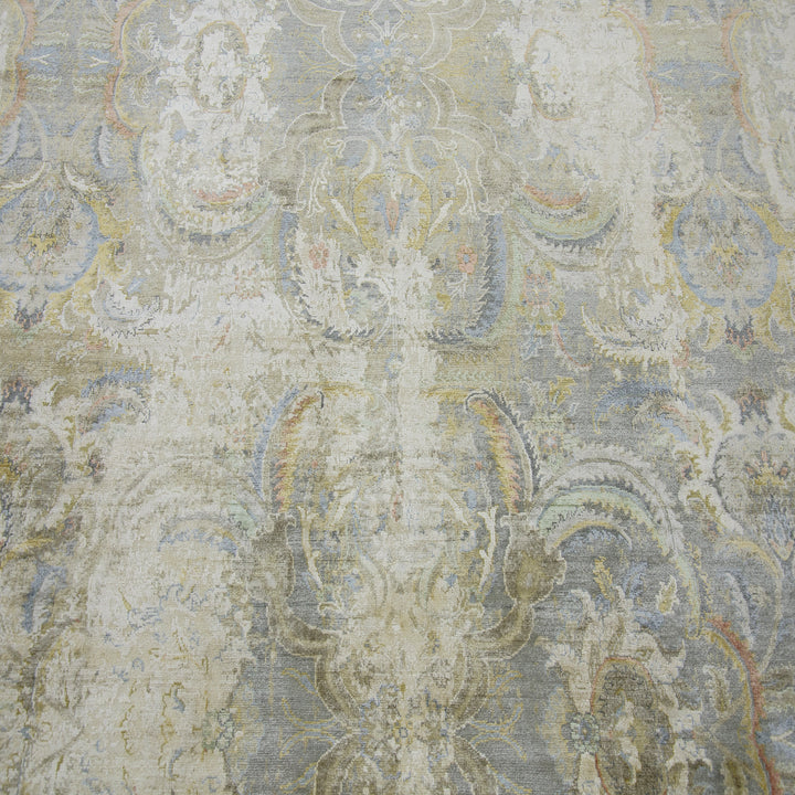 Multicolored Traditional Silk Rug - 6' x 9'