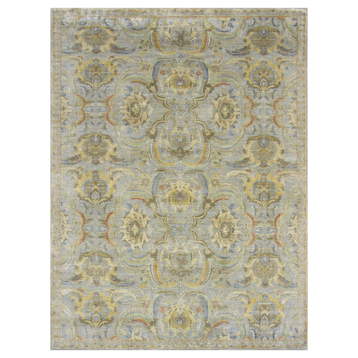 Multicolored Traditional Silk Rug - 6' x 9'