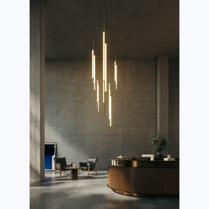 Ambrosia Tri-Light Hanging Pendant Gold / 68.9" / Warm White