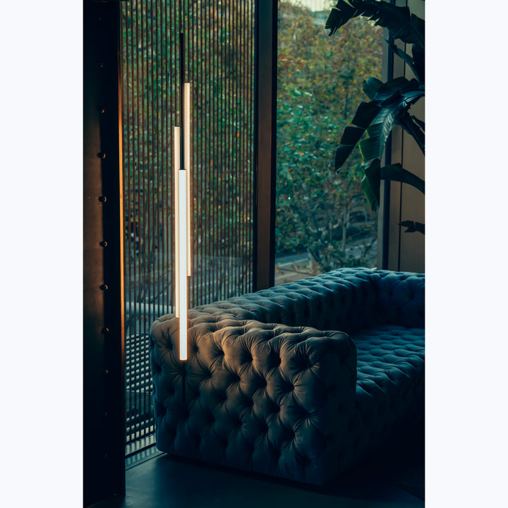 Ambrosia Tri-Light Hanging Pendant Black / 68.9" / Soft White