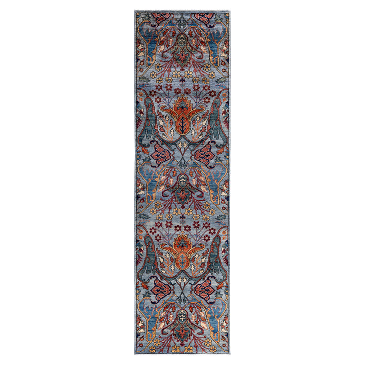 Grey Traditional Serapi Wool Runner - 2'10" x 10'