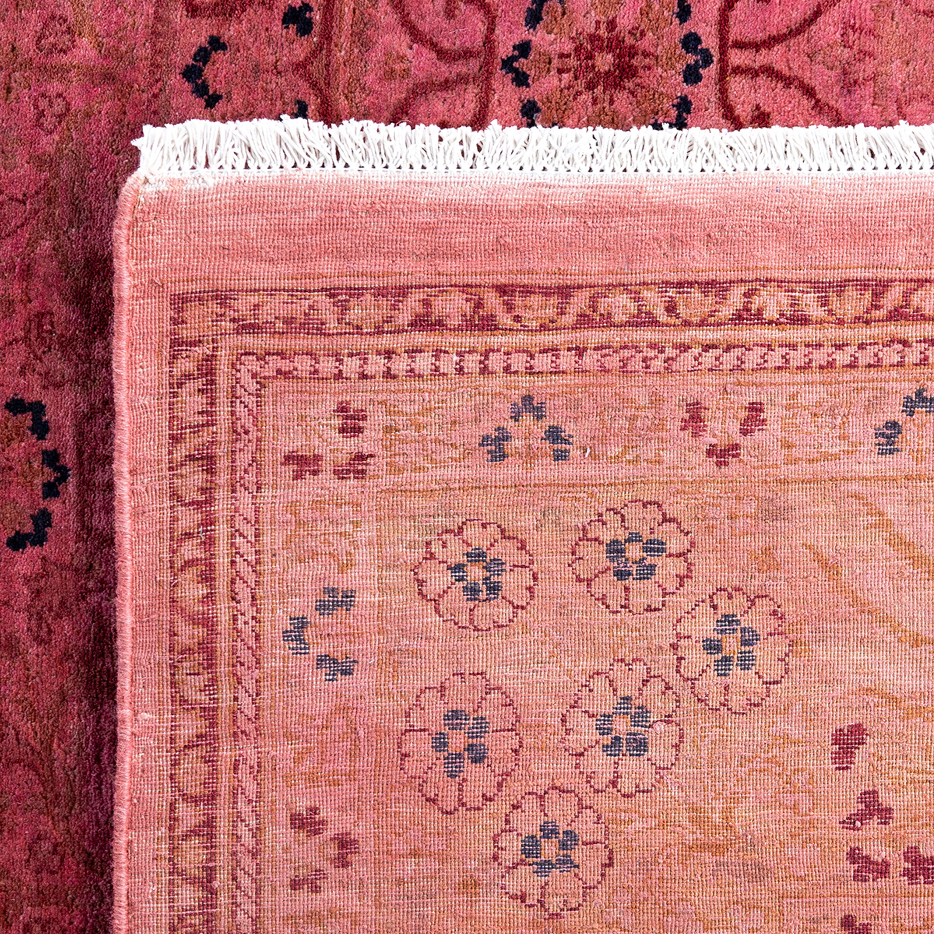 Pink Overdyed Wool Rug - 7'10" x 10'1"