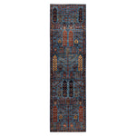 Light Blue Traditional Serapi Wool Rug - 2'9" x 9'10"