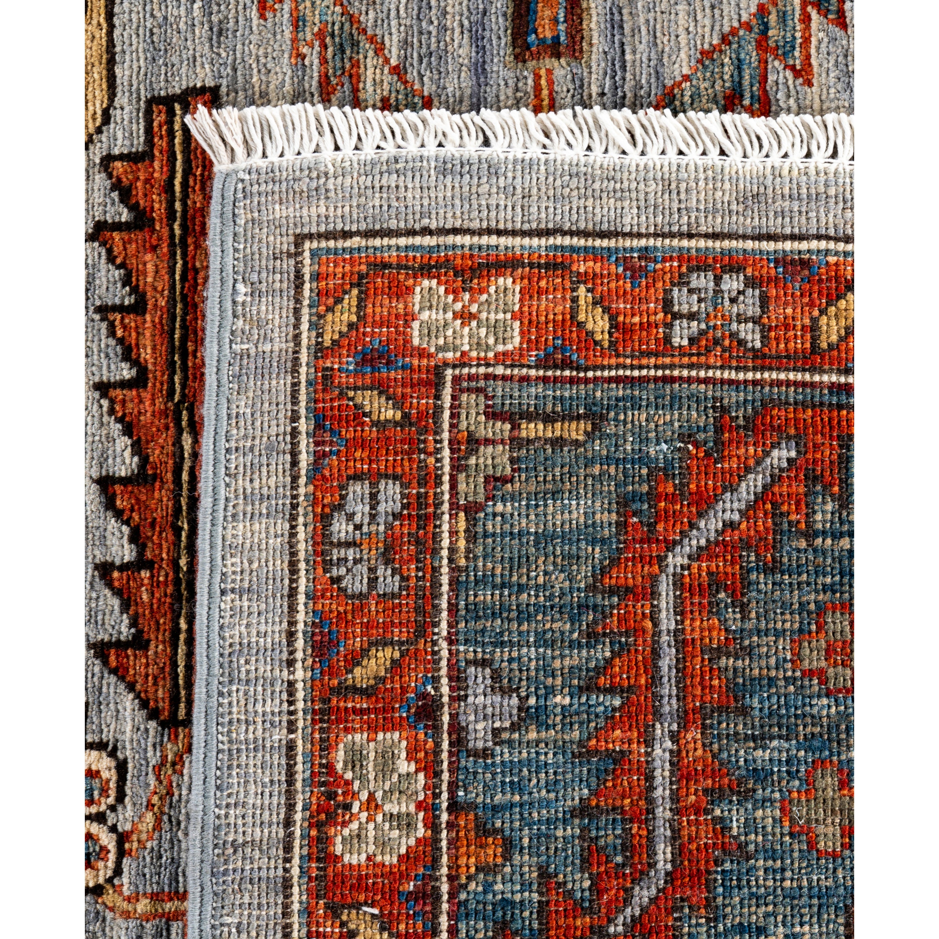 Grey Traditional Serapi Wool Rug - 8' x 9'11"