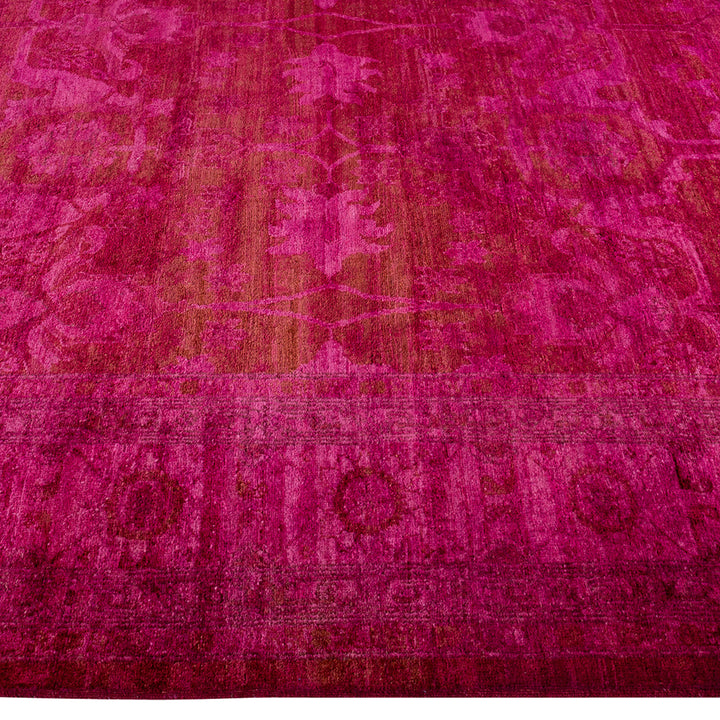 Pink Overdyed Wool Rug - 8'3" x 10'1"