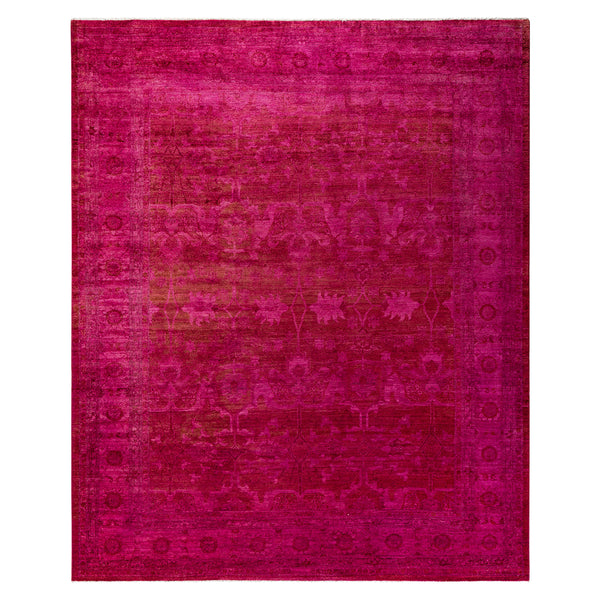 Pink Overdyed Wool Rug - 8'3" x 10'1"